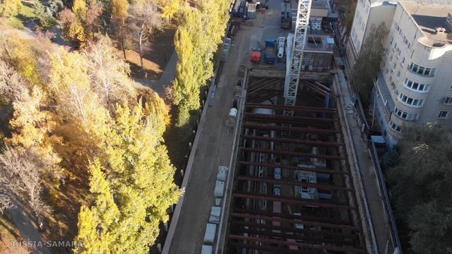 Строительство станции метро "Театральная" в городе Самара / Ленинский район / Russia смотреть онлайн