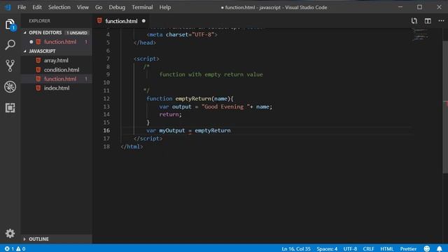 46 function with empty return value in javascript смотреть онлайн