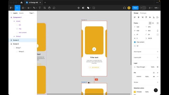 Card Swipes or Carousel Animation Using Components in Figma смотреть онлайн
