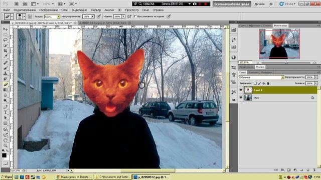 [Photoshop] Как сделать голову кота на фотографии смотреть онлайн