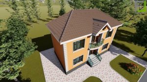 Проект двухэтажного дома 10х8 м