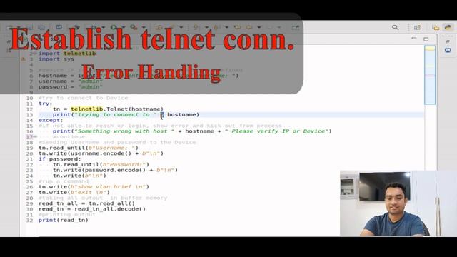 CCIE Automation - Par 1 | Python Telnet Library | Script URL is in description смотреть онлайн