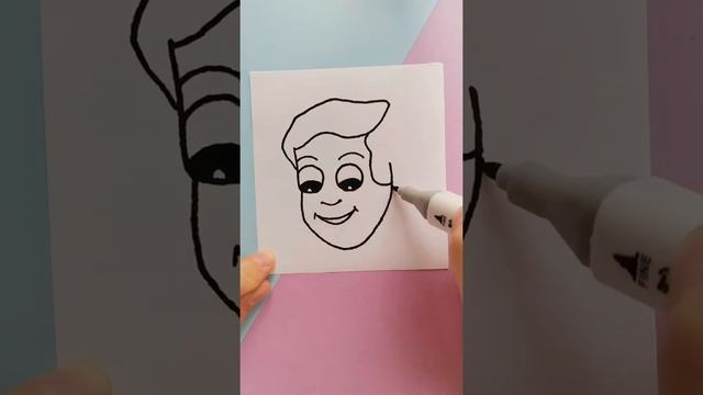 Рисуем лицо мальчика из слова “boy” #shorts смотреть онлайн