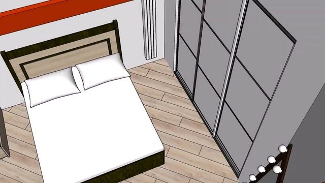 Дизайн-проект мансардного этажа со встроенной мебелью. Ремонт квартиры в Сочи по ул. Фабрициуса смотреть онлайн