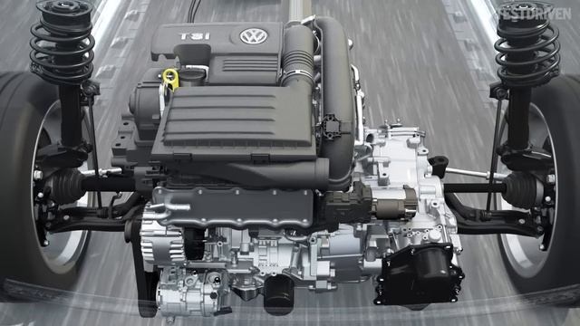 Volkswagen TSI engine animation смотреть онлайн