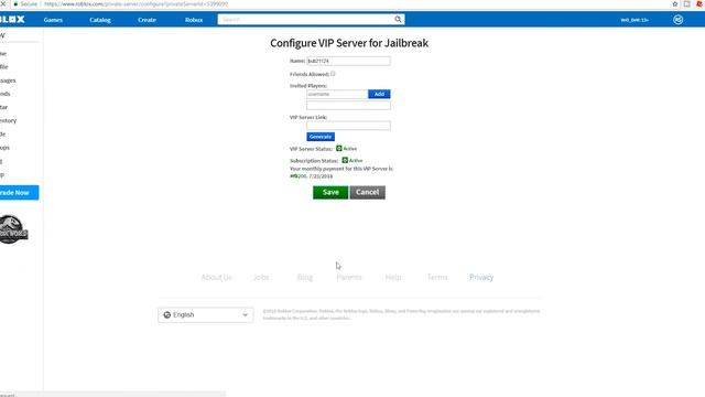 ROBLOX JAILBREAK FREE VIP SERVERS! (2018) смотреть онлайн
