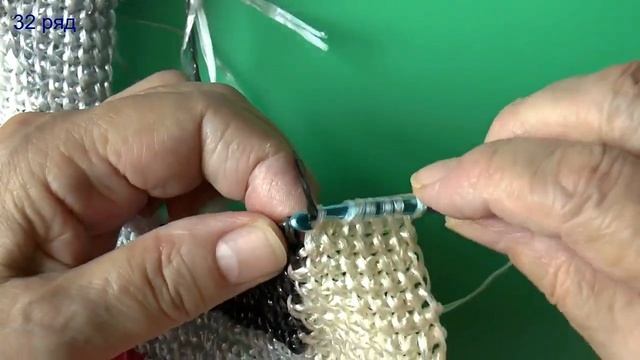 Коврик из полипропиленовой пряжи тунисским крючком. Часть 2. смотреть онлайн