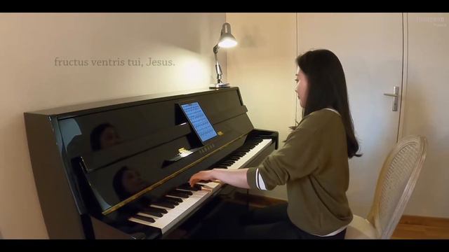 Ave maria - Bach/Gounod (Piano accompaniment +Lyrics +Lyrics translated) смотреть онлайн