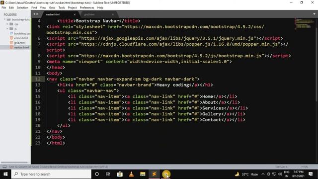 how to make responsive navigation bar in bootstrap | bootstrap 4 tutorial for beginners in hindi - смотреть онлайн