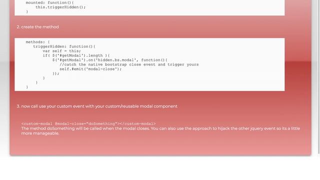 Handle Bootstrap modal hide event in Vue JS смотреть онлайн