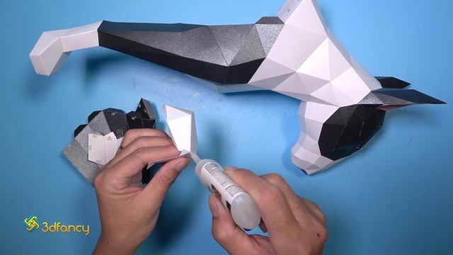 How to make papercraft bull terrier dog PDF Printable, SVG for Cricut Projects смотреть онлайн