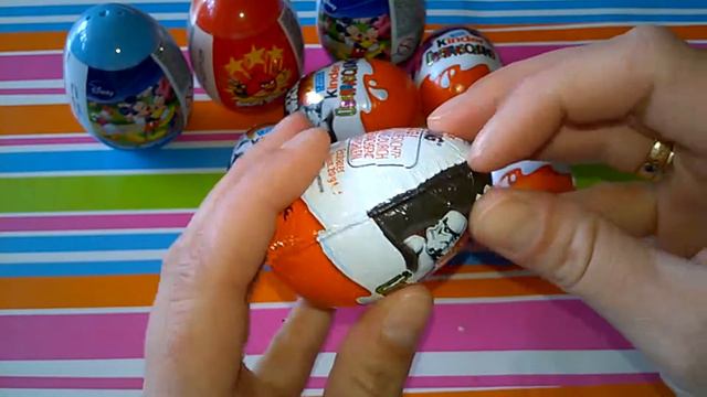 Kinder Suprise - Miki Mouse Angry Birds Star Wars - jajko niespodzianka - kinder fun for children смотреть онлайн