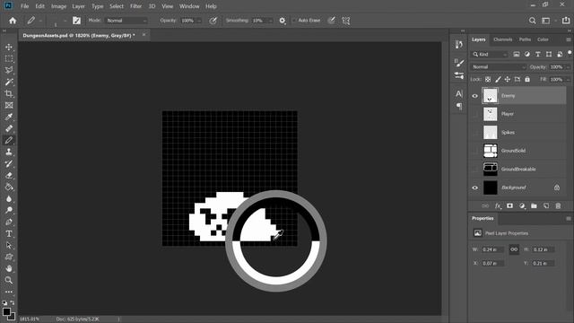 Make a game from SCRATCH using Unity and Photoshop (06/??) - Drawing the enemy character смотреть онлайн