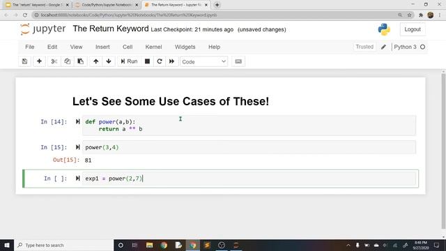 Intro to Python - The "return" keyword смотреть онлайн