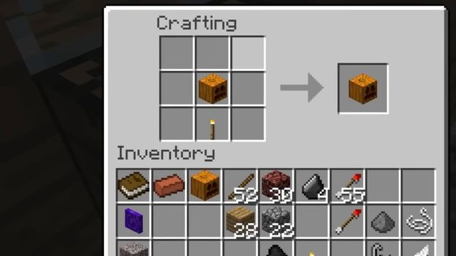 Minecraft - How To Make A Jack-O-Lantern
