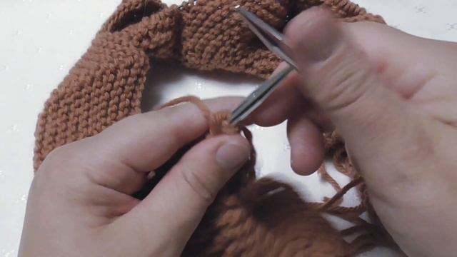 How to knit zig-zag garter stitch pattern смотреть онлайн