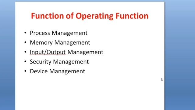 Operating System: Definition, Objective , Function and Types смотреть онлайн