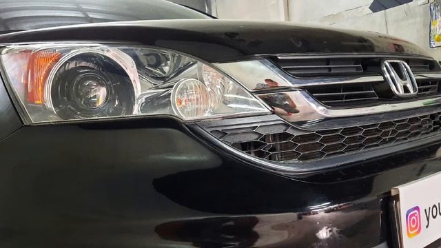 HONDA CRV bi led Lens Laser, защитный лак, регулировка на стенде, подсветка ног салона! смотреть онлайн