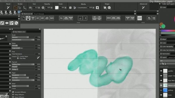 Corel Painter Watercolor Tutorial (Painter 2021)