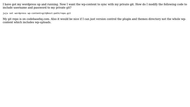 Ubuntu: How do I keep my WordPress content in a private git repository? смотреть онлайн