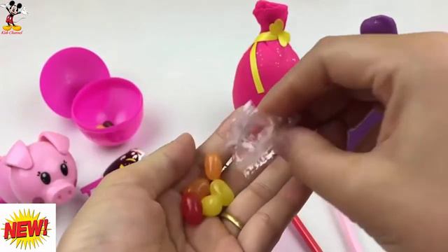 Play Doh Surprise Eggs! - Glitter Play Doh Colour Bags with Cars & Angry Bird picture Fun for Kids смотреть онлайн