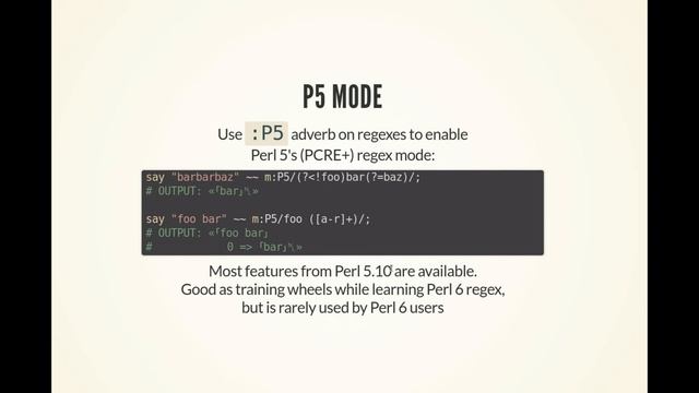 Intro Into Perl 6 Regexes and Grammars смотреть онлайн