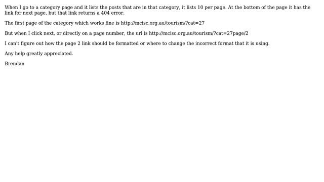 Wordpress: Category next page link not working смотреть онлайн