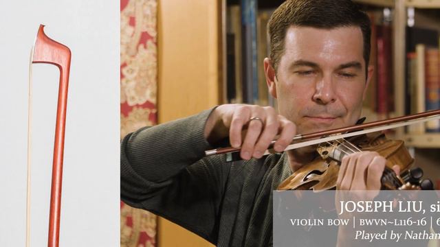 Joseph Liteh Liu silver Tubbs model violin bow / Nathan Cole, violinist / at the Metzler Violin Sho