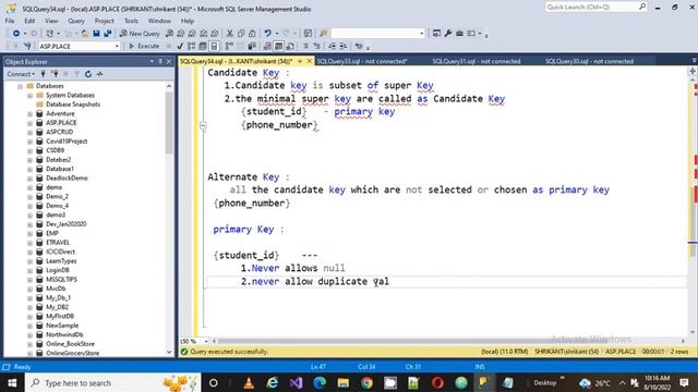 Primary Key in DBMS || SQL Server||Primary Key|| #primarykey #sqlserver #dbms #dbmstutorial смотреть онлайн