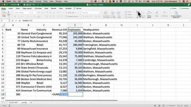 Excel - Sort + Filter смотреть онлайн