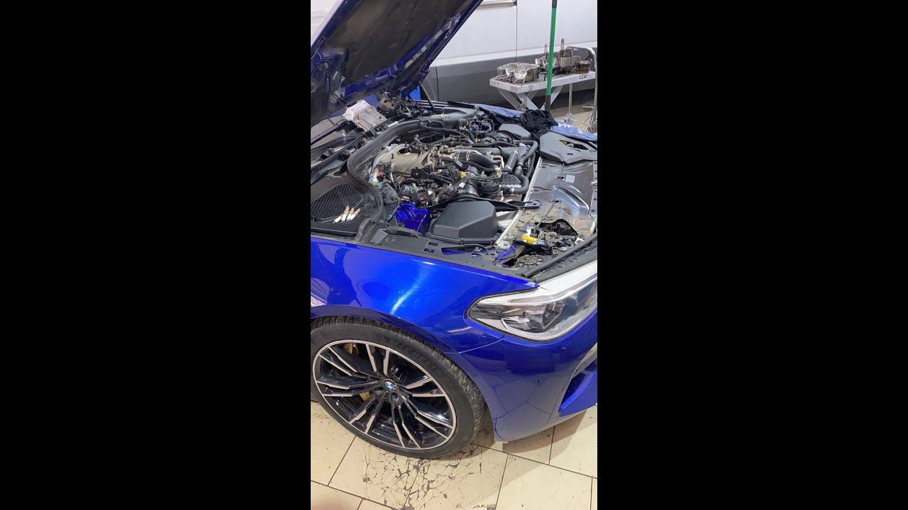 BMW M5 F90 Эндоскопия двигателя