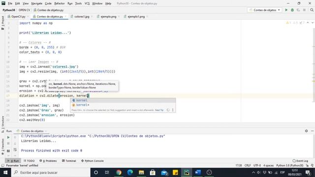 Python - Open CV - Contar objetos смотреть онлайн