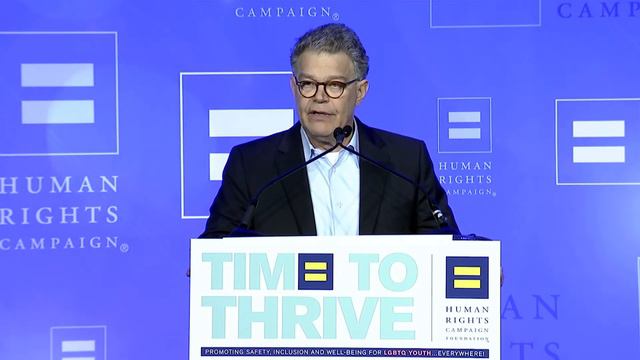 Al Franken Addresses The 4th Annual HRC Foundation's Time To THRIVE Conference