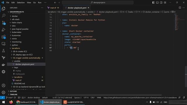 Create a Docker Website on EC2 using Terraform and Ansible. смотреть онлайн