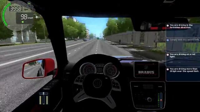 City Car Driving 1.5.1 - Mercedes 6x6 Brabus 700 G63 G65 AMG  - LOGITECH DRIVING FORCE GT