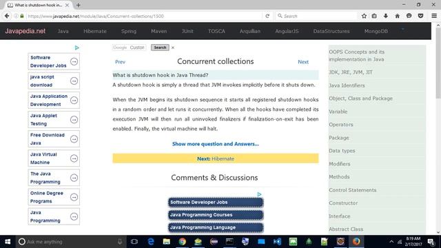 What is shutdown hook in Java Thread?
| javapedia.net смотреть онлайн