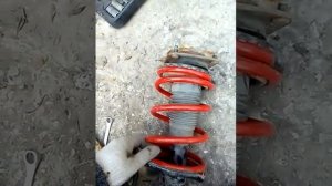 замена передних пружин киа спектра