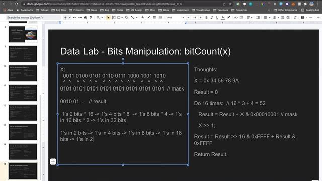 CSAPP Data Lab Explained in Detail - BitCount смотреть онлайн