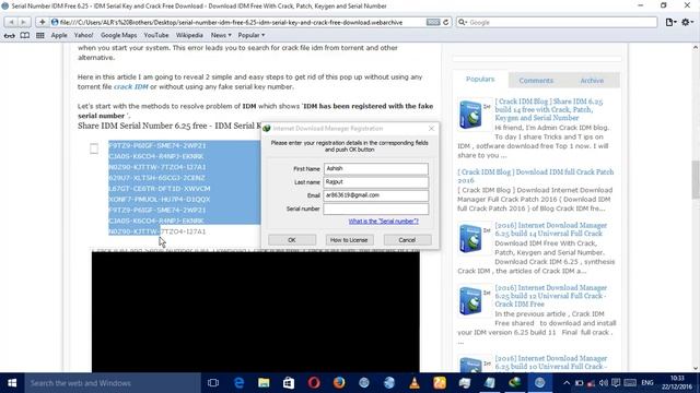 How to Crack and Register IDM Internet Download Manager 6.25 in hindi by Technical Ashish смотреть онлайн
