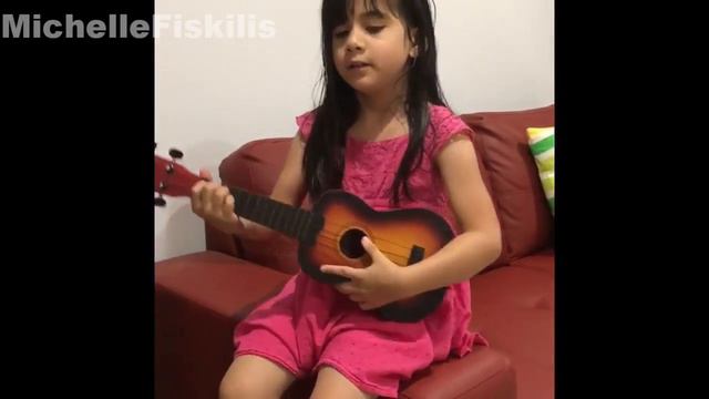 Daughter Playing the Lava Song on a Ukulele смотреть онлайн