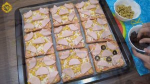 Мини пицца за 5 минут. Быстрая пицца на хлебе. Горячие бутерброды