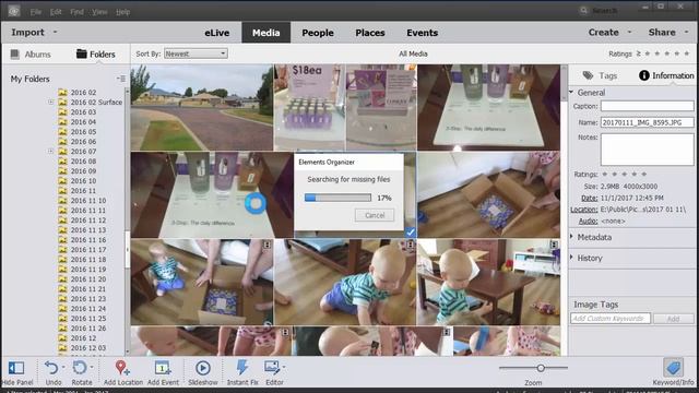 Reconnect Missing Photos in Photoshop Elements Organizer смотреть онлайн