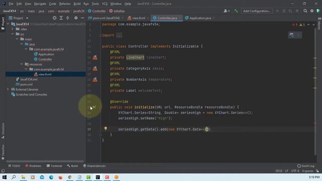 JavaFX 15 Tutorial 54 - LineChart смотреть онлайн