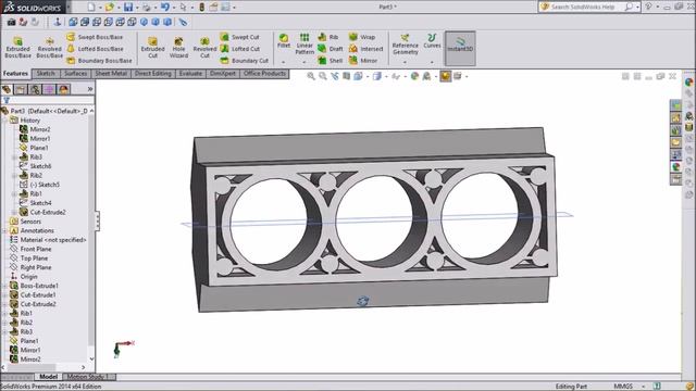 SolidWorks Tutorial Engine Block смотреть онлайн