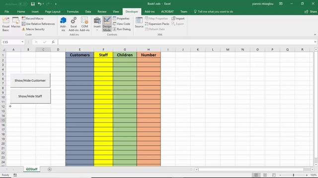 Toggle buttons in Excel - Create button to show and hide columns смотреть онлайн