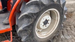 Траншеекопатель (бара) на минитрактор Кубота.