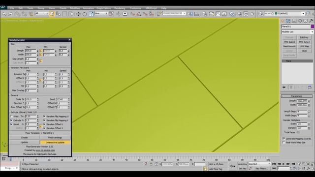 3D max. Создание плитки при помощи FloorGenerator в 3D max. Проект Ильи Изотова. смотреть онлайн