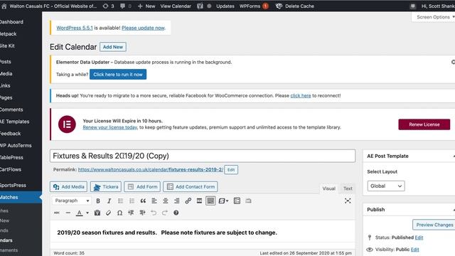 How to update the SportsPress plugin on Wordpress for a new football season. Import fixtures easily смотреть онлайн