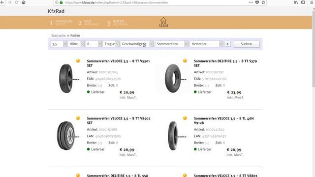 Wie kaufe ich einen Reifen auf der Website? Reifen und Felgen bei KfzRad.de смотреть онлайн
