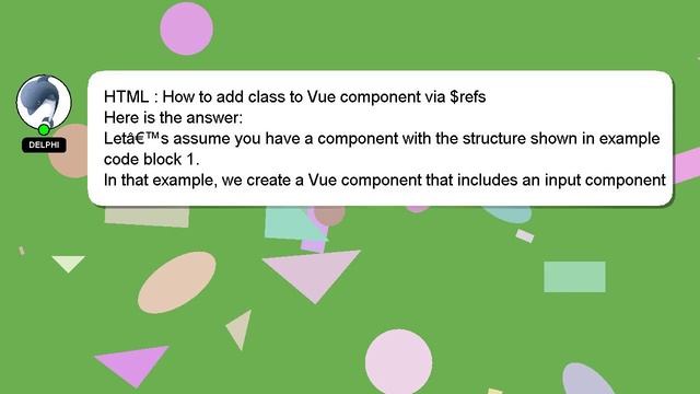 HTML : How to add class to Vue component via $refs смотреть онлайн